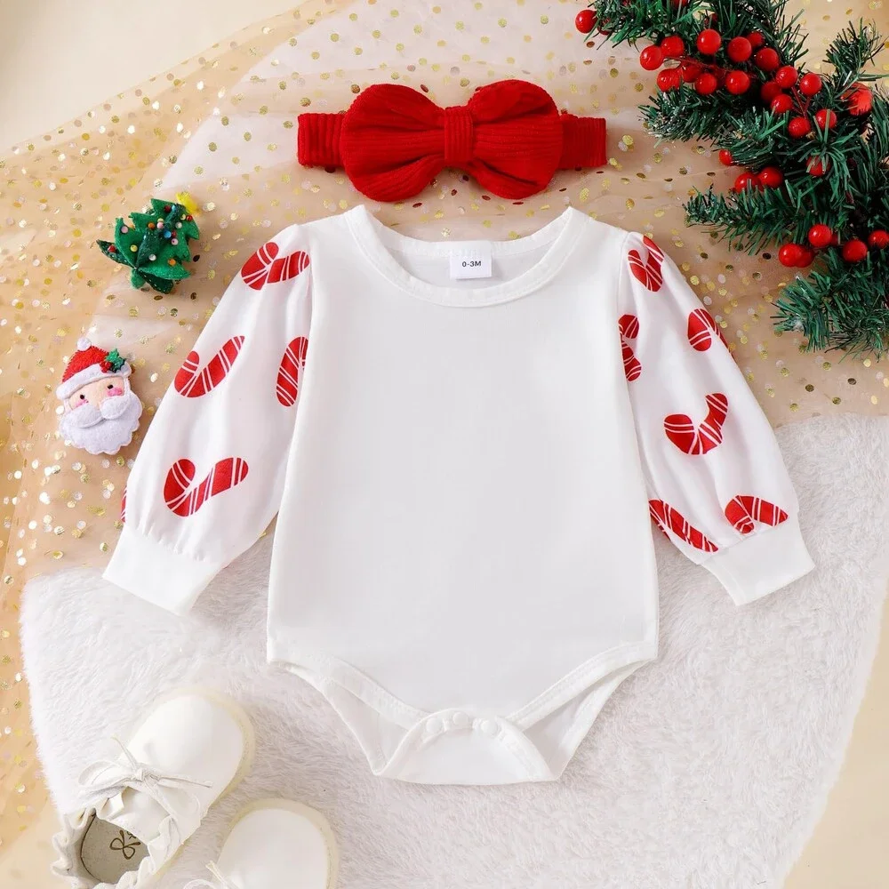 YINGISFITM Baby Red Thanksgiving Halloween Christmas Girl Outfit Bubble 6-9M
